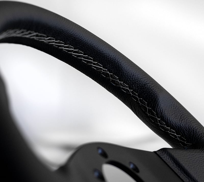Dogfight SPL Race Pro Steering Wheel - 330mm Leather | NDF Café